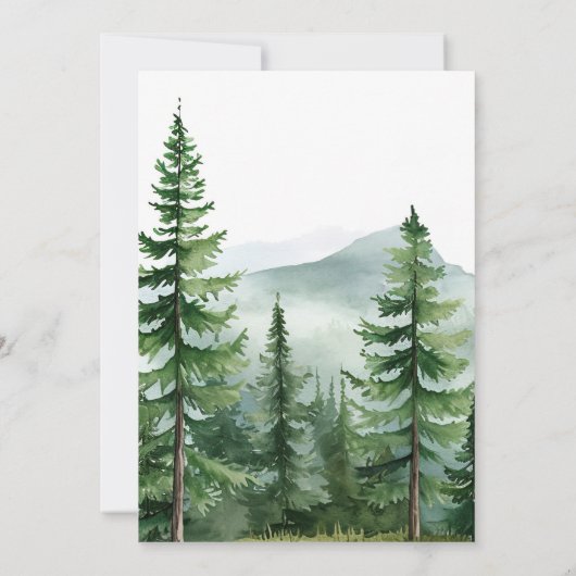 Invitation Mariage de la forêt de pins (Dos)