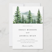 Invitation Mariage de la forêt de pins (Devant)