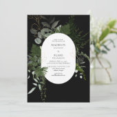 Invitation Mariage de la Forêt de verdure noire (Debout devant)