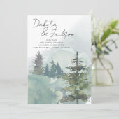 Invitation Mariage de la forêt rustique (Debout devant)