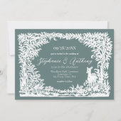 Invitation Mariage de la forêt verte (Devant)