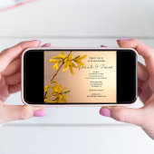 Invitation Mariage de la Forsythie du printemps jaune