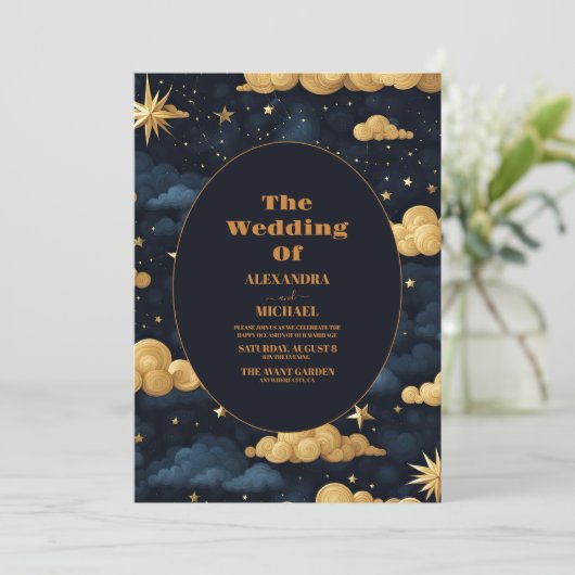 Invitation Mariage de la Galaxie céleste Sky Night Star (Debout devant)
