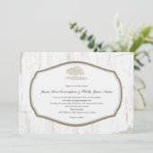 Invitation Mariage de la grange de chêne russe (Debout devant)