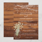 Invitation Mariage de la laiterie de la grange russe (Devant / Derrière)