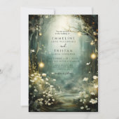 Invitation Mariage de la lueur de forêt enchantée (Devant)