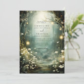 Invitation Mariage de la lueur de forêt enchantée (Debout devant)