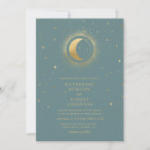 Invitation Mariage de la lune d'or céleste Pastel (Devant)