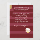 Invitation Mariage de la mariée de gâteaux et de la chambre r (Dos)