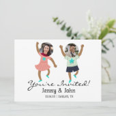 Invitation Mariage de la mariée et du marié personnalisé avec (Debout devant)