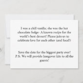 Invitation Mariage de la mariée et du marié personnalisé avec (Dos)