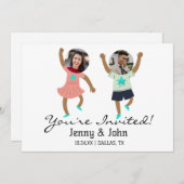 Invitation Mariage de la mariée et du marié personnalisé avec (Devant / Derrière)