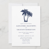 Invitation Mariage de la marine côtière de Palm Tree Beach (Devant)