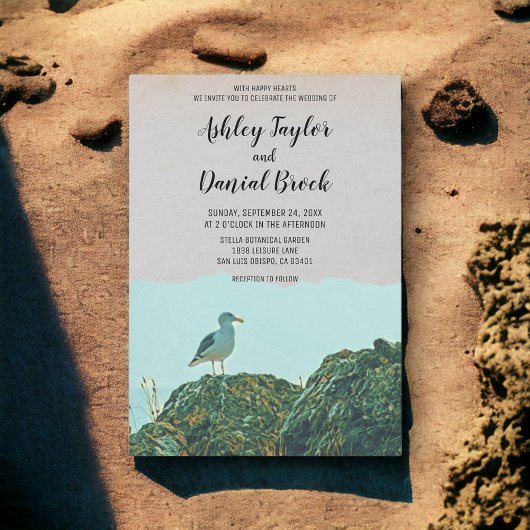 Invitation Mariage de la marine côtière vintage