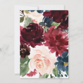 Invitation Mariage de la marine de Bourgogne (Dos)