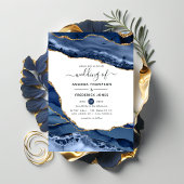 Invitation Mariage de la marine et de l'or