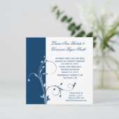 Invitation Mariage de la marine White Floral (Debout devant)