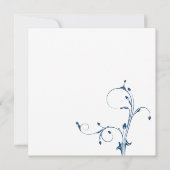 Invitation Mariage de la marine White Floral (Dos)