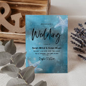 Invitation Mariage de la mer bleue profonde