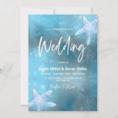 Invitation Mariage de la mer bleue profonde (Devant)