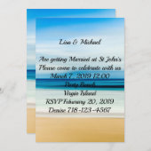 Invitation Mariage de la mer de sable (Devant / Derrière)