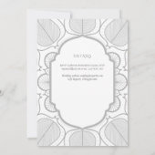 Invitation Mariage de la messe nuptiale catholique blanche en (Dos)