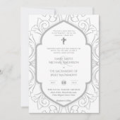 Invitation Mariage de la messe nuptiale catholique blanche en (Devant)