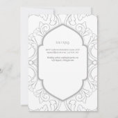 Invitation Mariage de la messe nuptiale catholique blanche en (Dos)