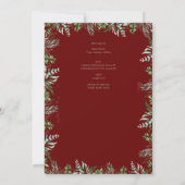 Invitation Mariage de la messe nuptiale catholique de Bourgog (Dos)