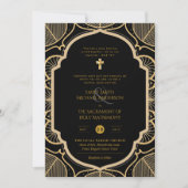 Invitation Mariage de la messe nuptiale catholique de l'or no (Devant)