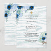 Invitation Mariage de la Messe Nuptiale Catholique Rustique (Devant / Derrière)