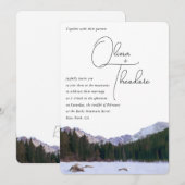 Invitation Mariage de la Montagne d'hiver RMNP (Devant / Derrière)