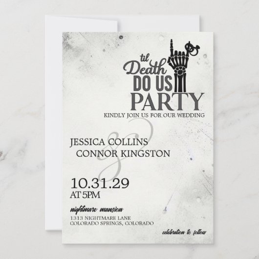 Invitation Mariage de la mort (Devant)