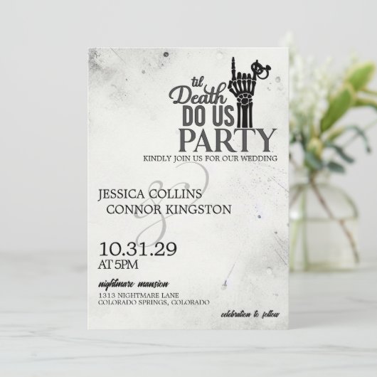 Invitation Mariage de la mort (Debout devant)