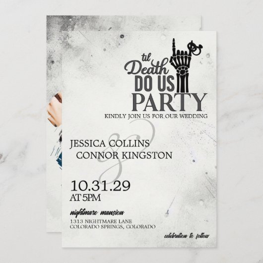 Invitation Mariage de la mort (Devant / Derrière)