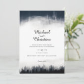 Invitation Mariage de la nature de la forêt d'épinette brune (Debout devant)