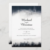 Invitation Mariage de la nature de la forêt d'épinette brune (Devant / Derrière)