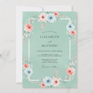 Invitation Mariage de la Nature Tranquille Mousse de Mer