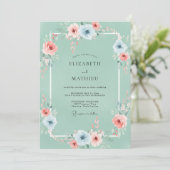 Invitation Mariage de la Nature Tranquille Mousse de Mer (Debout devant)