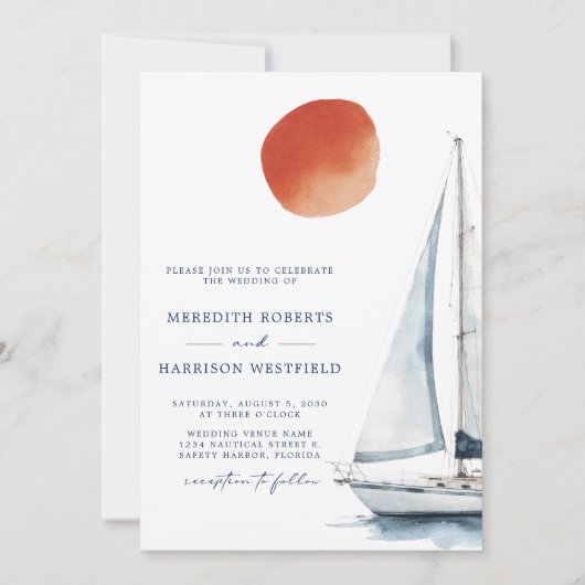 Invitation Mariage de la navigation dans l'avenir (Devant)