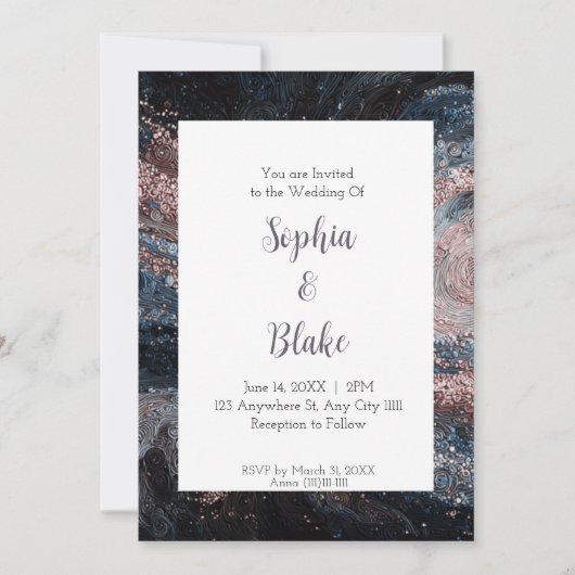 Invitation Mariage de la Nébuleuse Galactique (Devant)