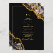 Invitation Mariage de la Parties scintillant de la géode d'âg (Devant / Derrière)