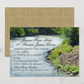 Invitation Mariage de la photographie du lac Stream Nature (Devant / Derrière)
