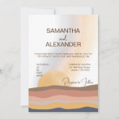 Invitation Mariage de la plage côtière de Sunset Summer (Devant)