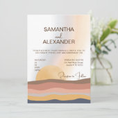 Invitation Mariage de la plage côtière de Sunset Summer (Debout devant)