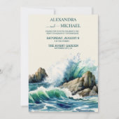 Invitation Mariage de la plage côtière Ocean Beach (Devant)