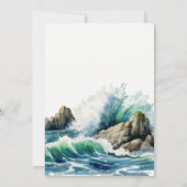 Invitation Mariage de la plage côtière Ocean Beach (Dos)