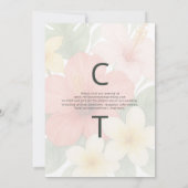 Invitation Mariage de la plage d'aquarelle tropicale (Dos)