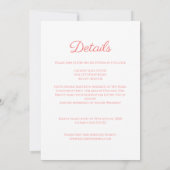 Invitation Mariage de la plage d'arc élégant en gras (Dos)