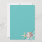 Invitation Mariage de la plage de Lace Aqua (Dos)